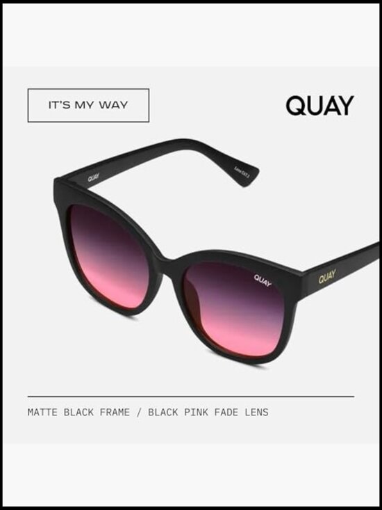 Oversized Cat Eye Sunglasses with Protective Case and Cleaning Cloth Bundle main image 5